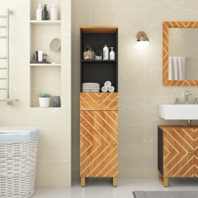 Mueble de baño madera maciza mango marrón negro 38x33,5x160 cm de vidaXL, Tocadores de baño - Ref: Foro24-356805, Precio: 148...