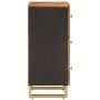 Mueble auxiliar madera maciza mango marrón/negro 40x33,5x75 cm de vidaXL, Aparadores - Ref: Foro24-356806, Precio: 110,33 €, ...