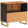 Solid mango wood bathroom sink cabinet in brown and black by vidaXL, bathroom vanities - Ref: Foro24-356802, Price: 110,79 €,...