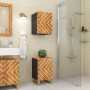 Mueble de baño madera maciza mango marrón y negro 38x33,5x58 cm de vidaXL, Tocadores de baño - Ref: Foro24-356804, Precio: 75...