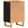 Solid mango wood bathroom cabinet in brown and black, measuring 38x33.5x58 cm. by vidaXL, bathroom vanities - Ref: Foro24-356...