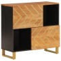 Mueble auxiliar madera maciza mango marrón/negro 80x33,5x75 cm de vidaXL, Aparadores - Ref: Foro24-356810, Precio: 130,35 €, ...