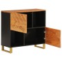 Mueble auxiliar madera maciza mango marrón/negro 80x33,5x75 cm de vidaXL, Aparadores - Ref: Foro24-356810, Precio: 130,35 €, ...