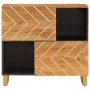 Mueble auxiliar madera maciza mango marrón/negro 80x33,5x75 cm de vidaXL, Aparadores - Ref: Foro24-356810, Precio: 130,35 €, ...