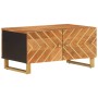 Couchtisch aus massivem schwarzem Mangoholz, braun, 80 x 50 x 40 cm von vidaXL, Couchtisch - Ref: Foro24-356788, Preis: 102,6...