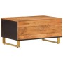 Couchtisch aus massivem schwarzem Mangoholz, braun, 80 x 50 x 40 cm von vidaXL, Couchtisch - Ref: Foro24-356788, Preis: 102,6...