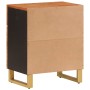 Mesita de noche madera maciza mango marrón y negro 50x33x60 c de vidaXL, Mesitas de noche - Ref: Foro24-356794, Precio: 93,01...