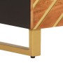 Mesita de noche madera maciza mango marrón y negro 50x33x60 c de vidaXL, Mesitas de noche - Ref: Foro24-356794, Precio: 93,01...