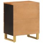 Mesita de noche madera maciza mango marrón y negro 50x33x60 c de vidaXL, Mesitas de noche - Ref: Foro24-356792, Precio: 112,2...