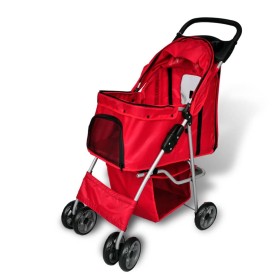 Roter Hundewagen von vidaXL, Kinderwagen für Haustiere - Ref: Foro24-170055, Preis: 94,05 €, Rabatt: %