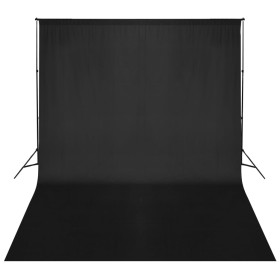 Backdrop support system 500x300 cm black by vidaXL, Money - Ref: Foro24-160070, Price: 97,99 €, Discount: %