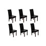 Dining chairs 6 units black synthetic leather by vidaXL, dining chairs - Ref: Foro24-160318, Price: 504,03 €, Discount: %