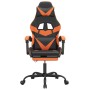 Gaming-Stuhl mit Fußstütze aus schwarz-orangefarbenem Kunstleder von vidaXL, Gaming-Stühle - Ref: Foro24-3143860, Preis: 122,...