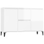 Hochglanzweißes Sperrholz-Sideboard 104x35x70 cm von vidaXL, Sideboards - Ref: Foro24-806118, Preis: 103,35 €, Rabatt: %