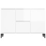 Aparador de madera contrachapada blanco brillante 104x35x70 cm de vidaXL, Aparadores - Ref: Foro24-806118, Precio: 100,58 €, ...