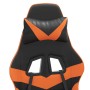 Silla gaming con reposapiés cuero sintético negro naranja de vidaXL, Sillones para videojuegos - Ref: Foro24-3143860, Precio:...