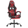 Gaming chair with footrest black red synthetic leather by vidaXL, Gaming chairs - Ref: Foro24-3143831, Price: 123,80 €, Disco...