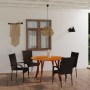 Juego de comedor para jardín 5 piezas marrón de vidaXL, Conjuntos de jardín - Ref: Foro24-3071809, Precio: 408,42 €, Descuent...