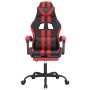 Gaming-Stuhl mit Fußstütze aus schwarzem rotem Kunstleder von vidaXL, Gaming-Stühle - Ref: Foro24-3143831, Preis: 123,99 €, R...