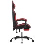 Gaming-Stuhl mit Fußstütze aus schwarzem rotem Kunstleder von vidaXL, Gaming-Stühle - Ref: Foro24-3143831, Preis: 123,99 €, R...