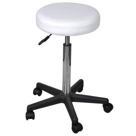 White office stool by vidaXL, Office chairs - Ref: Foro24-240470, Price: 51,82 €, Discount: %