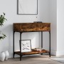 Engineered wood smoked oak console table 75x34.5x75 cm by vidaXL, Side tables - Ref: Foro24-833400, Price: 86,81 €, Discount: %