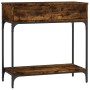 Mesa consola madera de ingeniería roble ahumado 75x34,5x75 cm de vidaXL, Mesas auxiliares - Ref: Foro24-833400, Precio: 86,81...