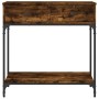 Engineered wood smoked oak console table 75x34.5x75 cm by vidaXL, Side tables - Ref: Foro24-833400, Price: 86,81 €, Discount: %