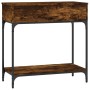 Engineered wood smoked oak console table 75x34.5x75 cm by vidaXL, Side tables - Ref: Foro24-833400, Price: 86,81 €, Discount: %