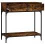 Engineered wood smoked oak console table 75x34.5x75 cm by vidaXL, Side tables - Ref: Foro24-833400, Price: 86,81 €, Discount: %