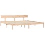 Estructura de cama madera maciza de pino 180x200 cm de vidaXL, Camas y somieres - Ref: Foro24-835802, Precio: 147,18 €, Descu...