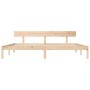 Solid pine wood bed frame 200x200 cm by vidaXL, Beds and slatted bases - Ref: Foro24-835805, Price: 157,01 €, Discount: %