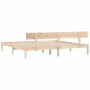 Solid pine wood bed frame 200x200 cm by vidaXL, Beds and slatted bases - Ref: Foro24-835805, Price: 157,01 €, Discount: %