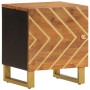 Mesita de noche de madera maciza de mango marrón y negro de vidaXL, Mesitas de noche - Ref: Foro24-356779, Precio: 52,60 €, D...