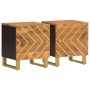 Bedside tables 2 pcs solid brown and black mango wood by vidaXL, Nightstands - Ref: Foro24-356780, Price: 93,69 €, Discount: %