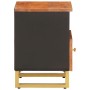 Solid mango wood brown and black bedside table by vidaXL, Nightstands - Ref: Foro24-356789, Price: 71,99 €, Discount: %