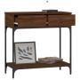 Engineered wood brown oak console table 75x34.5x75 cm by vidaXL, Side tables - Ref: Foro24-833402, Price: 92,75 €, Discount: %