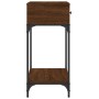 Engineered wood brown oak console table 75x34.5x75 cm by vidaXL, Side tables - Ref: Foro24-833402, Price: 92,75 €, Discount: %