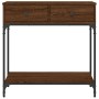 Engineered wood brown oak console table 75x34.5x75 cm by vidaXL, Side tables - Ref: Foro24-833402, Price: 92,75 €, Discount: %