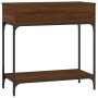 Engineered wood brown oak console table 75x34.5x75 cm by vidaXL, Side tables - Ref: Foro24-833402, Price: 92,75 €, Discount: %