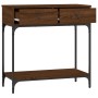 Engineered wood brown oak console table 75x34.5x75 cm by vidaXL, Side tables - Ref: Foro24-833402, Price: 92,75 €, Discount: %