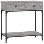 Mesa consola madera de ingeniería gris Sonoma 75x34,5x75 cm de vidaXL, Mesas auxiliares - Ref: Foro24-833401, Precio: 92,75 €...