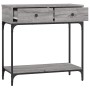 Mesa consola madera de ingeniería gris Sonoma 75x34,5x75 cm de vidaXL, Mesas auxiliares - Ref: Foro24-833401, Precio: 92,75 €...