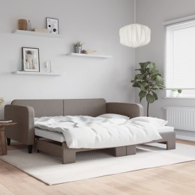 Sofá cama nido tela gris taupe 100x200 cm de vidaXL, Camas y somieres - Ref: Foro24-3196824, Precio: 311,99 €, Descuento: %