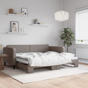 Sofá cama nido tela gris taupe 90x200 cm de vidaXL, Camas y somieres - Ref: Foro24-3196819, Precio: 271,98 €, Descuento: %