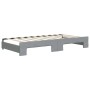 Trundle sofa bed light gray fabric 90x190 cm by vidaXL, Beds and slatted bases - Ref: Foro24-3196826, Price: 265,96 €, Discou...