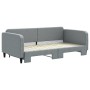 Trundle sofa bed light gray fabric 100x200 cm by vidaXL, Beds and slatted bases - Ref: Foro24-3196821, Price: 287,99 €, Disco...