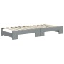 Trundle sofa bed light gray fabric 100x200 cm by vidaXL, Beds and slatted bases - Ref: Foro24-3196821, Price: 287,99 €, Disco...