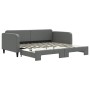 Trundle sofa bed dark gray fabric 100x200 cm by vidaXL, Beds and slatted bases - Ref: Foro24-3196822, Price: 282,99 €, Discou...