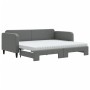 Sofá cama nido con colchón tela gris oscuro 90x190 cm de vidaXL, Camas y somieres - Ref: Foro24-3196845, Precio: 442,80 €, De...